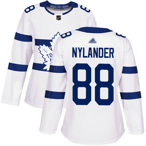 Maple Leafs #88 William Nylander White Authentic 2018 Stadium Series Women's Stitched Hockey Jersey