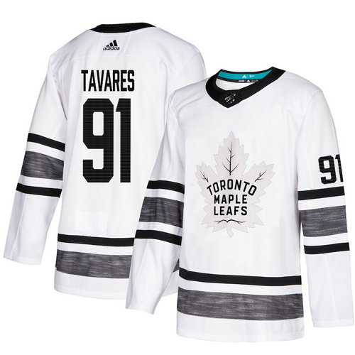 Maple Leafs #91 John Tavares White Authentic 2019 All-Star Stitched Hockey Jersey