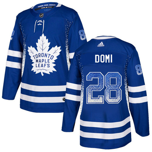 Maple Leafs 28 Tie Domi Blue Drift Fashion Adidas Jersey