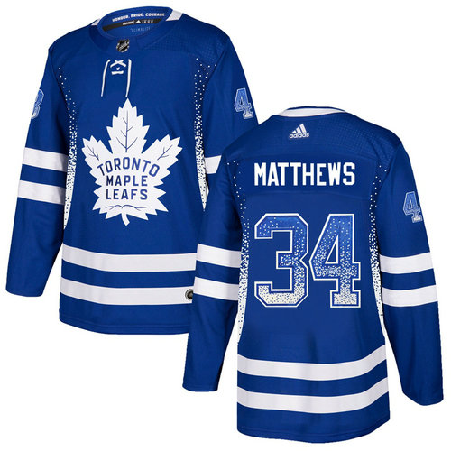 Maple Leafs 34 Auston Matthews Blue Drift Fashion Adidas Jersey