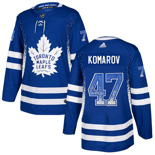 Maple Leafs 47 Leo Komarov Blue Drift Fashion Adidas Jersey