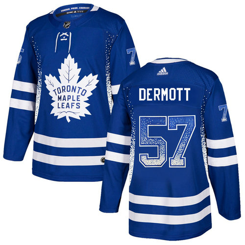 Maple Leafs 57 Travis Dermott Blue Drift Fashion Adidas Jersey