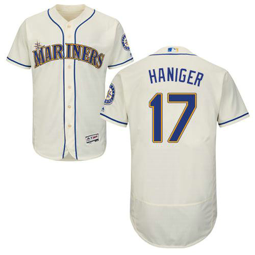 Mariners #17 Mitch Haniger Cream Flexbase Authentic Collection Stitched Baseball Jersey