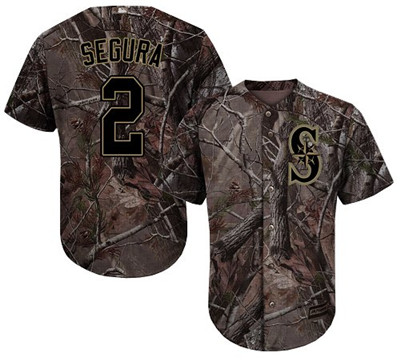 Mariners #2 Jean Segura Camo Realtree Collection Cool Base Stitched Youth Baseball Jersey