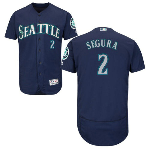 Mariners #2 Jean Segura Navy Blue Flexbase Authentic Collection Stitched Baseball Jersey