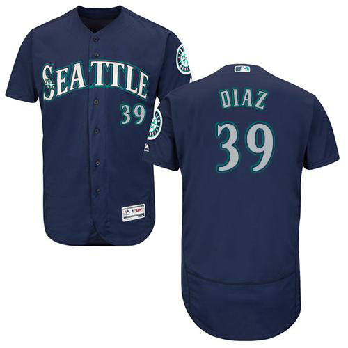 Mariners #39 Edwin Diaz Navy Blue Flexbase Authentic Collection Stitched Baseball Jersey