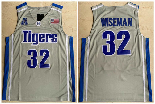 Memphis Tigers 32 James Wiseman Gray College Basketball Jersey