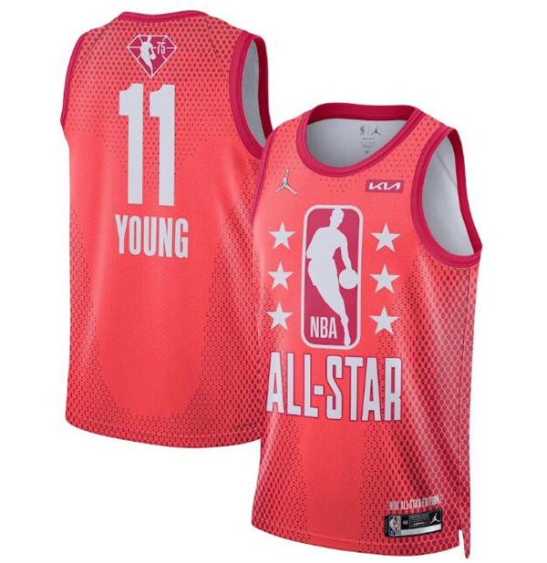Men's 2022 All-Star #11 Trae Young Maroon Stitched Jersey