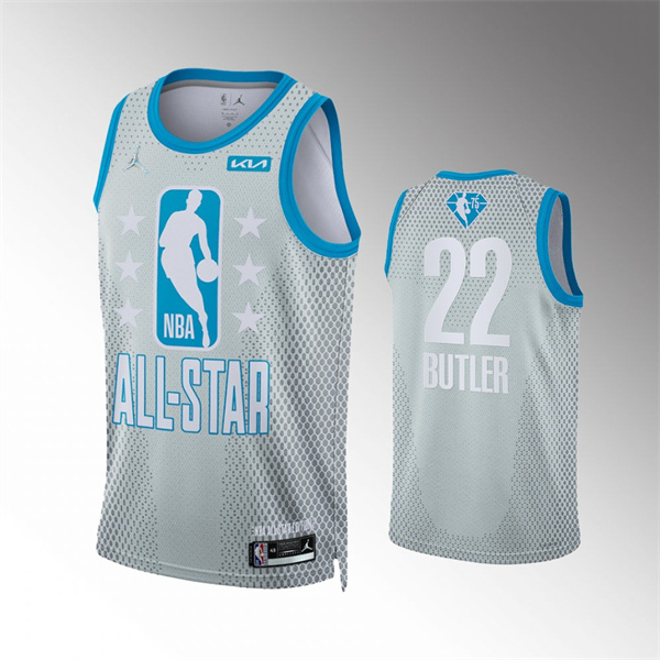 Men's 2022 All-Star #22 Jimmy Butler Gray Stitched Jersey