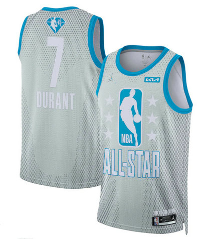 Men's 2022 All-Star #7 Kevin Durant Gray Stitched Basketball Jerseys