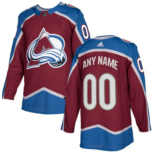 Men's Adidas Avalanche Personalized Authentic Burgundy Red Home NHL Jersey