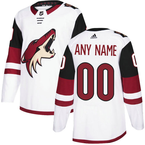 Men's Adidas Coyotes Personalized Authentic White Road NHL Jersey