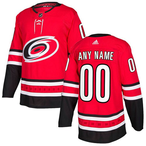 Men's Adidas Hurricanes Personalized Authentic Red Home NHL Jersey