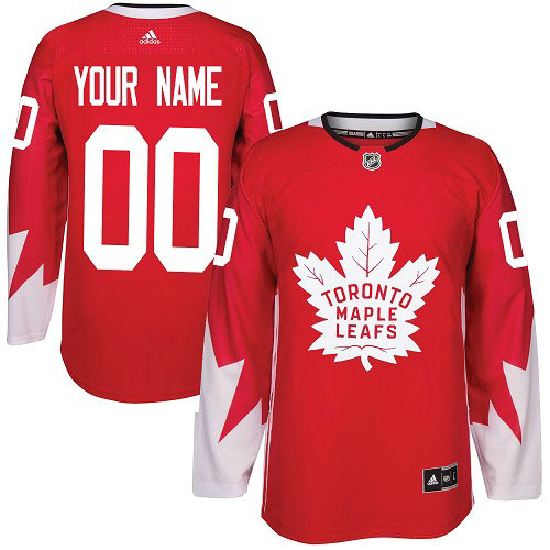 Men's Adidas Maple Leafs Personalized Authentic Red Alternate NHL Jersey
