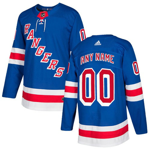 Men's Adidas Rangers Personalized Authentic Royal Blue Home NHL Jersey