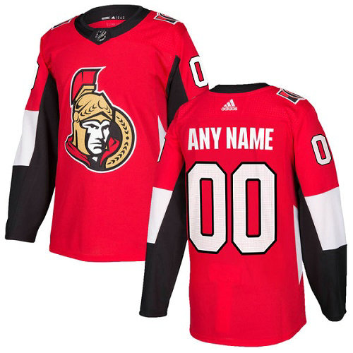 Men's Adidas Senators Personalized Authentic Red Home NHL Jersey