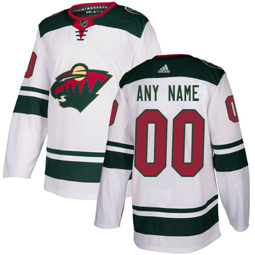Men's Adidas Wild Personalized Authentic White Road NHL Jersey