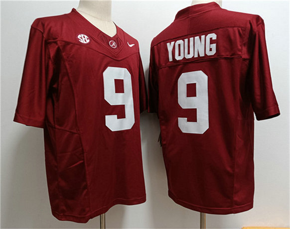 Men's Alabama Crimson Tide #9 Bryce Young Red 2023 F.U.S.E. Stitched Football Jersey
