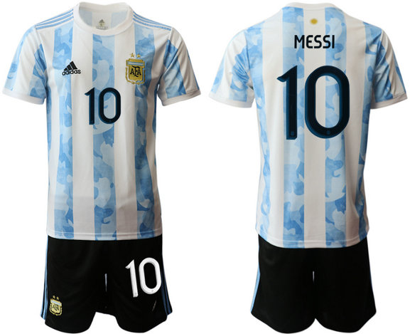 Men's Argentina #10 Messi home Jersey