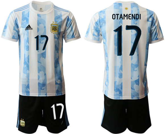 Men's Argentina #17 Otamendi home Jersey
