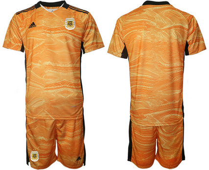 Men's Argentina Orange Yellow goalkeeper Jersey