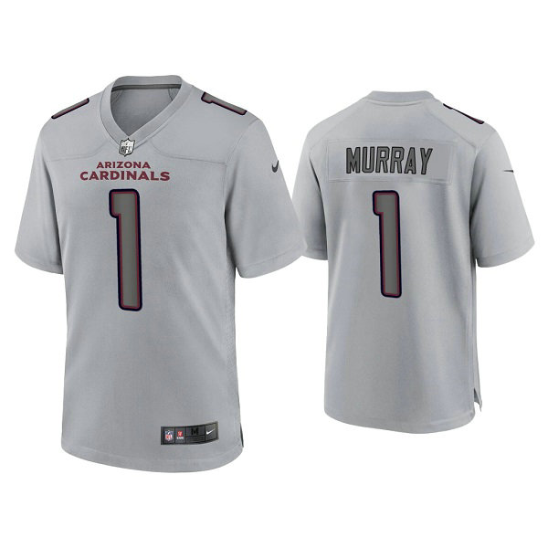 Men's Arizona Cardinals #1 Kyler Murray Grey Atmosphere Fashion Stitched Game Jersey