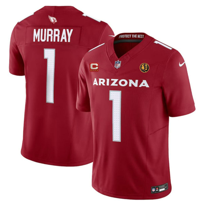 Men's Arizona Cardinals #1 Kyler Murray Red 2023 F.U.S.E. With 4-Star C Patch And John Madden Patch Vapor Limited Stitched Football Jersey