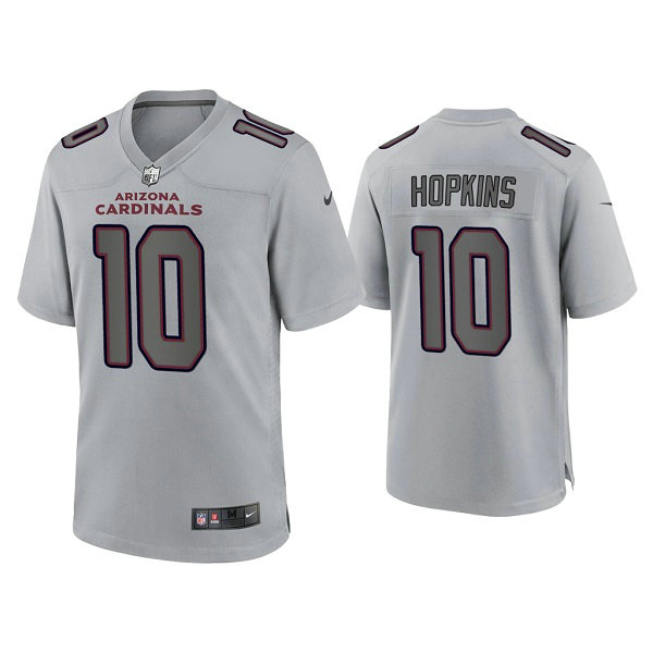 Men's Arizona Cardinals #10 DeAndre Hopkins Grey Atmosphere Fashion Stitched Game Jersey