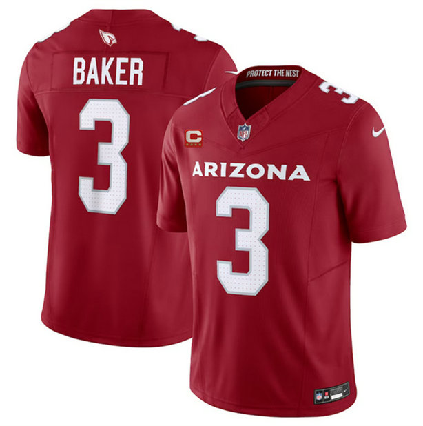 Men's Arizona Cardinals #3 Budda Baker Red 2023 F.U.S.E. With 4-Star C Patch Vapor Untouchable F.U.S.E. Limited Stitched Football Jersey