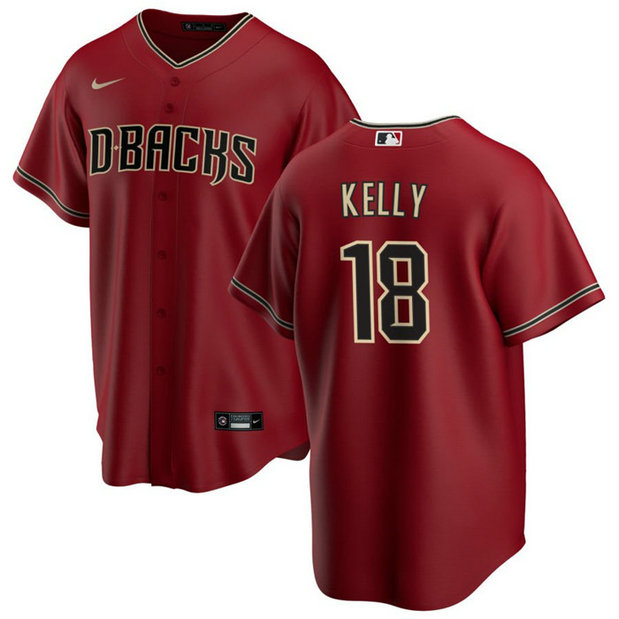 Men's Arizona Diamondbacks #18 Carson Kelly Red Cool Base Stitched Baseball Jerseys
