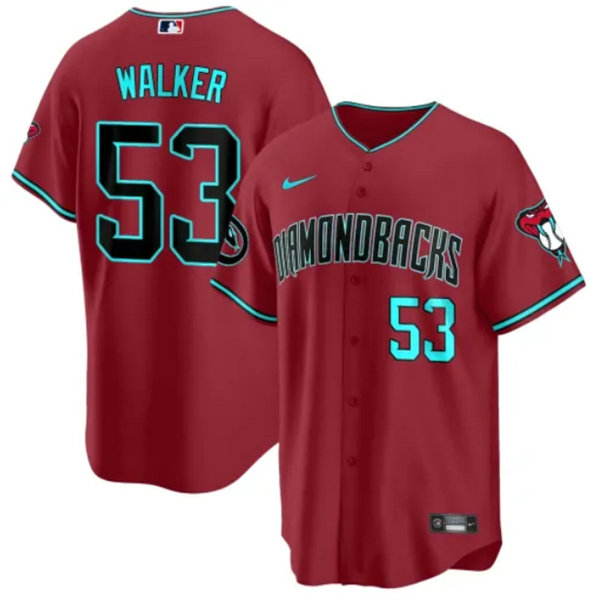 Men's Arizona Diamondbacks #53 Christian Walker 2023 24 Red Cool Base Stitched Baseball Jersey