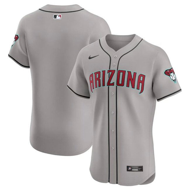 Men's Arizona Diamondbacks Blank Grey Flex Base Stitched Jersey