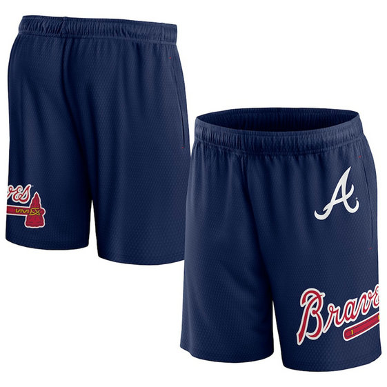 Men's Atlanta Braves Navy Clincher Mesh Shorts
