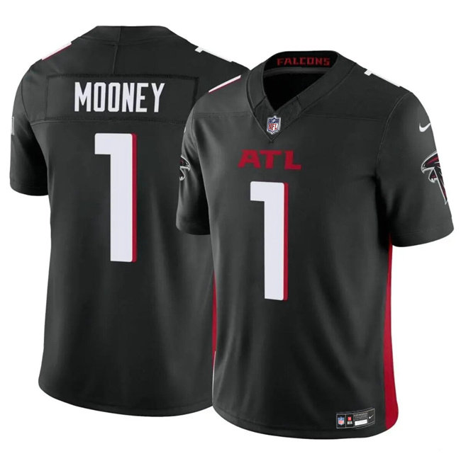 Men's Atlanta Falcons #1 Darnell Mooney Black 2024 F.U.S.E. Vapor Untouchable Limited Stitched Football Jersey