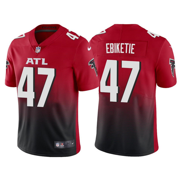 Men's Atlanta Falcons #47 Arnold Ebiketie Red Black Vapor Untouchable Limited Stitched Jersey