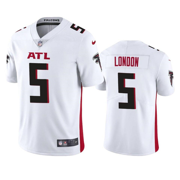 Men's Atlanta Falcons #5 Drake London White NFL Draft Vapor Untouchable Limited Stitched Jersey