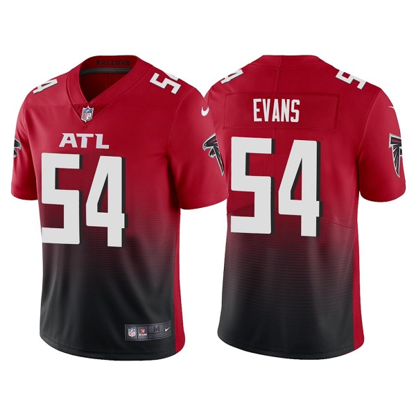Men's Atlanta Falcons #54 Rashaan Evans Red Black Vapor Untouchable Limited Stitched Jersey