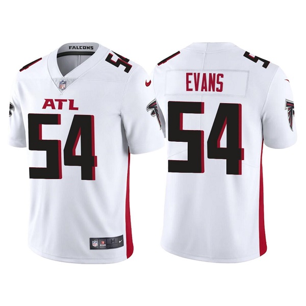 Men's Atlanta Falcons #54 Rashaan Evans White Vapor Untouchable Limited Stitched Jersey