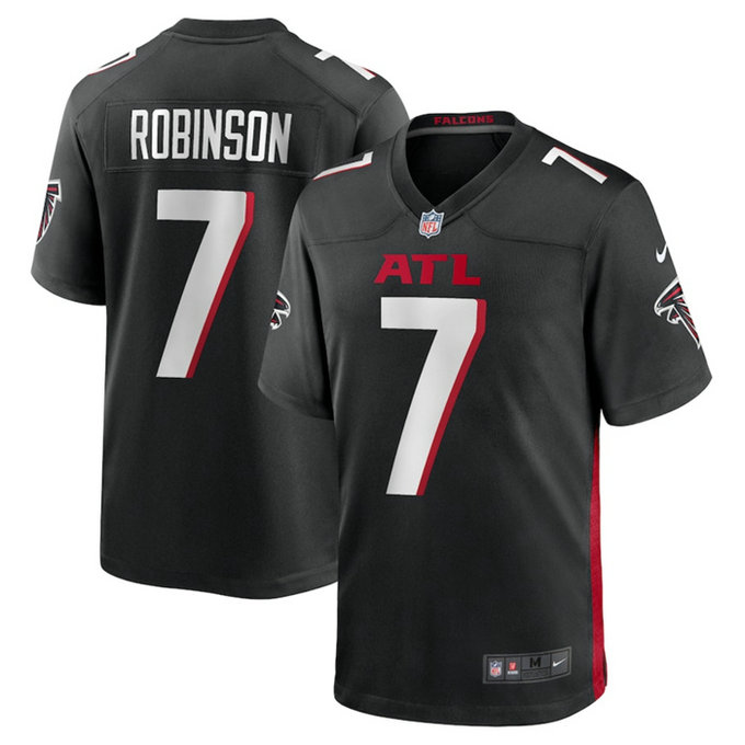 Men's Atlanta Falcons #7 Bijan Robinson Black Stitched Football Game Jersey