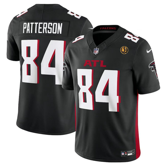 Men's Atlanta Falcons #84 Cordarrelle Patterson Black 2023 F.U.S.E. With John Madden Patch Vapor Limited Stitched Football Jersey