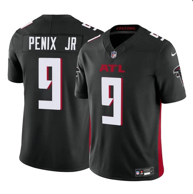 Men's Atlanta Falcons #9 Michael Penix Jr Black 2024 Draft F.U.S.E Vapor Untouchable Limited Stitched Football Jersey