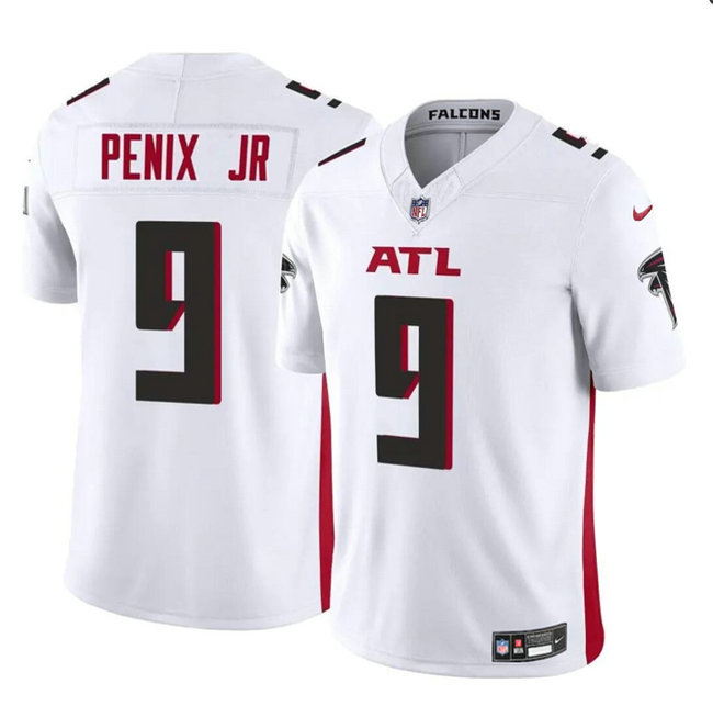 Men's Atlanta Falcons #9 Michael Penix Jr White 2024 Draft F.U.S.E Vapor Untouchable Limited Stitched Football Jersey