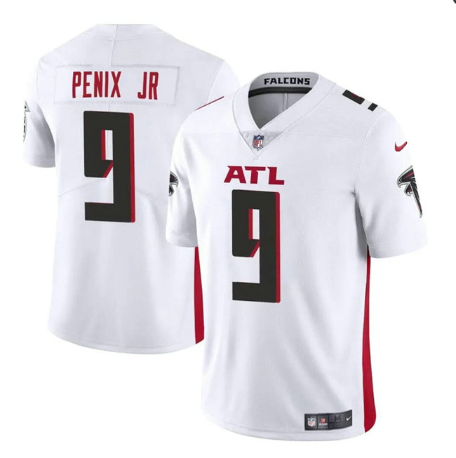 Men's Atlanta Falcons #9 Michael Penix Jr White 2024 Draft Vapor Untouchable Limited Stitched Football Jersey
