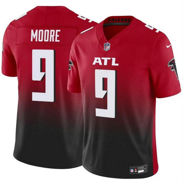 Men's Atlanta Falcons #9 Rondale Moore Red Black 2023 F.U.S.E Vapor Untouchable Limited Stitched Football Jersey