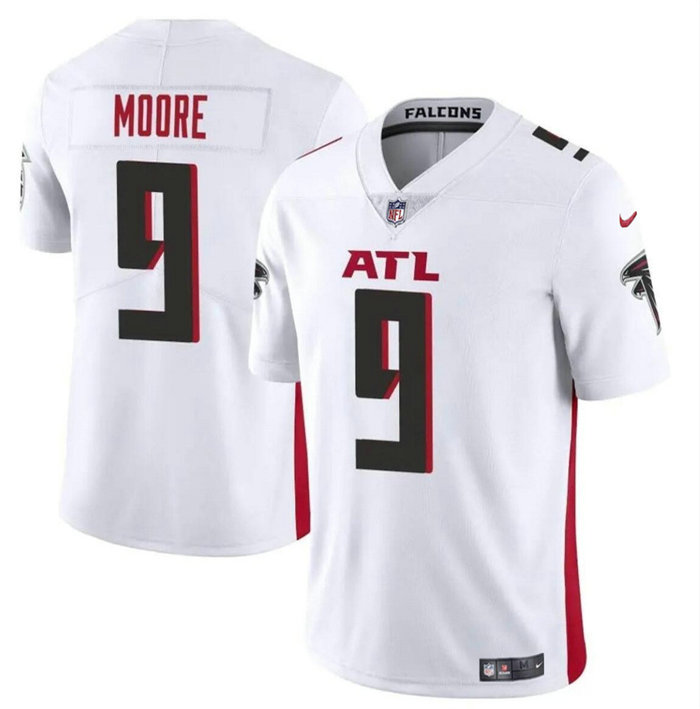Men's Atlanta Falcons #9 Rondale Moore White Vapor Untouchable Limited Stitched Football Jersey
