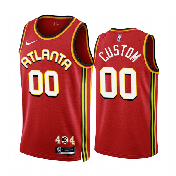 Men's Atlanta Hawks Active Player Custom 2022 23 Red Icon Edition Stitched Jersey