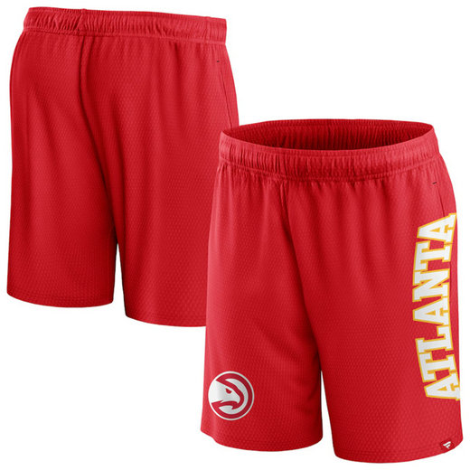 Men's Atlanta Hawks Red Post Up Mesh Shorts