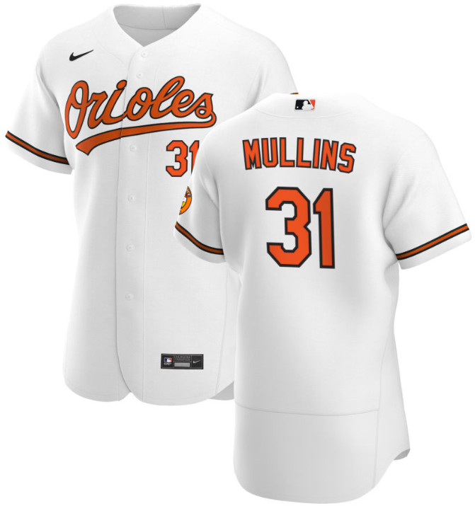 Men's Baltimore Orioles #31 Cedric Mullins Alternate White Jersey