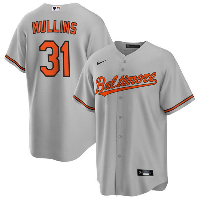 Men's Baltimore Orioles #31 Cedric Mullins Grey Cool Base Stitched Jersey