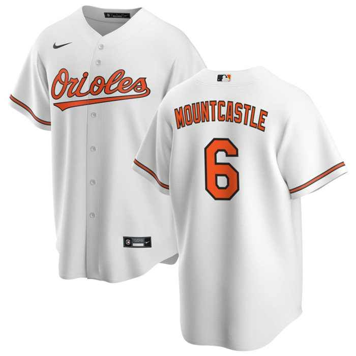 Men's Baltimore Orioles #6 Ryan Mountcastle White Cool Base Stitched Jersey